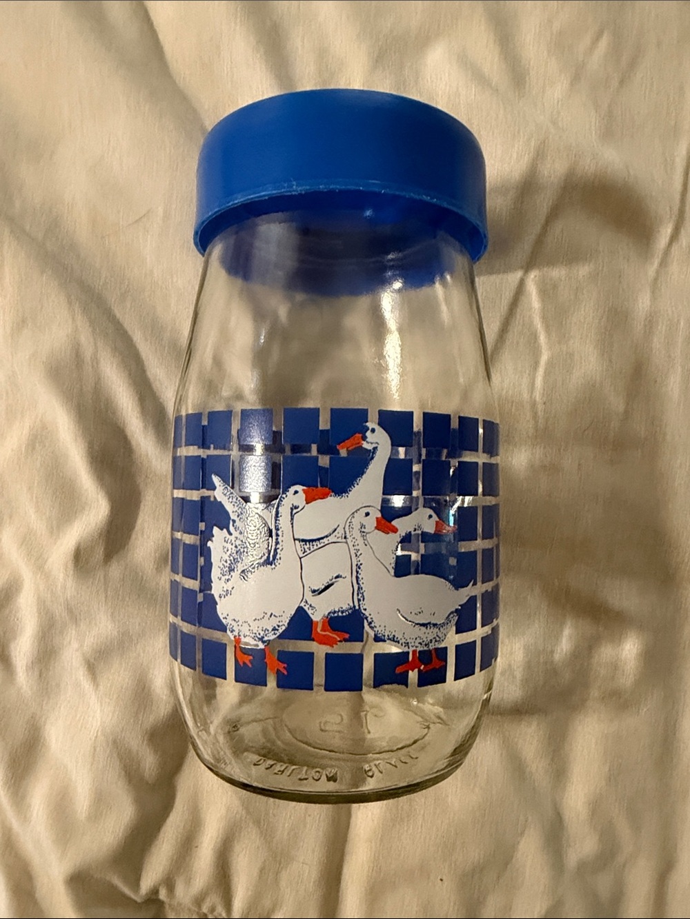 Vintage Carlton Glass Goose Jar
